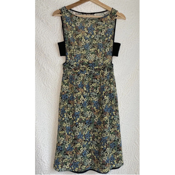 Zara Basic Women flowers floral COLORFUL Casual sheer cut out Dress SIZE XS - Picture 16 of 16